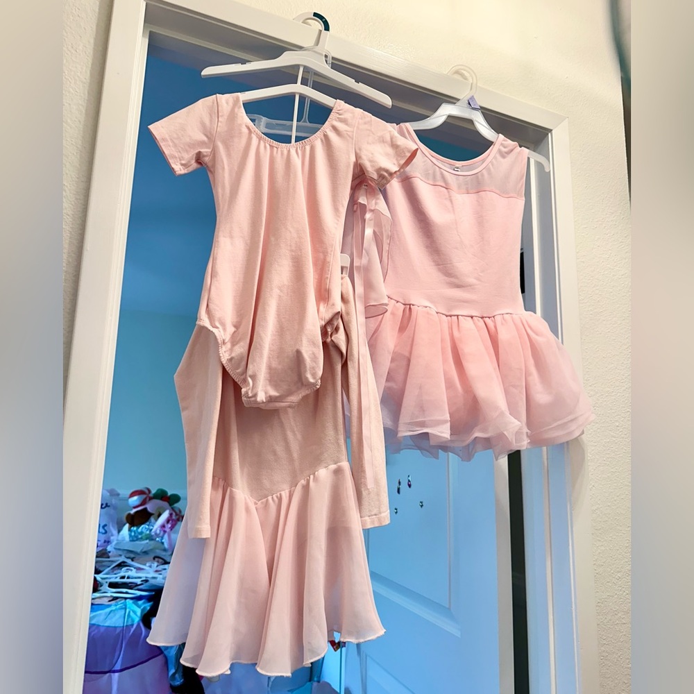 Stelle White and Pink Dancewear Bundle Size 120 or 6 - 8
